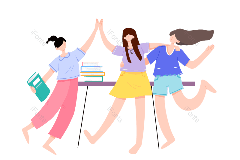 毕业季图片,学习元素,插画PNG,学生免抠素材